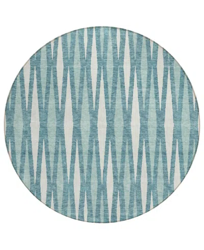 Addison Chantille Acn881 8'x8' Round Area Rug In Teal