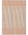 Addison Chantille Machine Washable Acn881 9'x12' Area Rug In Salmon