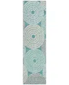 Addison Chantille Machine Washable Acn882 2'3"x7'6" Runner Area Rug In Teal