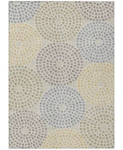Addison Chantille Machine Washable Acn882 5'x7'6" Area Rug In Beige