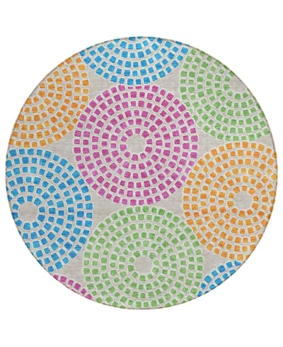 Addison Chantille Acn882 8'x8' Round Area Rug In Cream