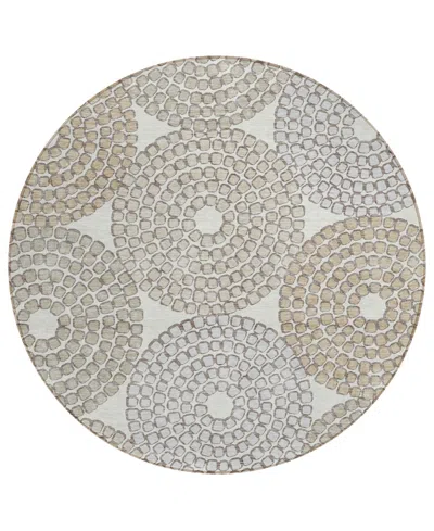 Addison Chantille Acn882 8'x8' Round Area Rug In Ivory