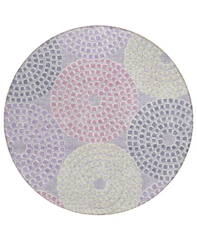 Addison Chantille Acn882 8'x8' Round Area Rug In Lavender
