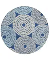 Addison Chantille Acn882 8'x8' Round Area Rug In Navy