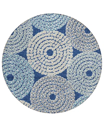 Addison Chantille Acn882 8'x8' Round Area Rug In Navy