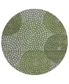 Addison Chantille Acn882 8'x8' Round Area Rug In Olive