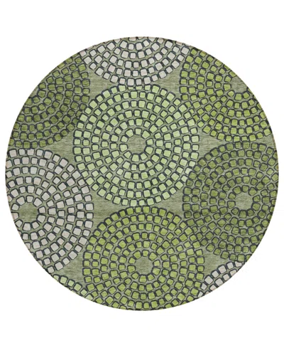 Addison Chantille Acn882 8'x8' Round Area Rug In Olive