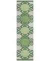 Addison Chantille Machine Washable Acn883 2'3"x7'6" Runner Area Rug In Green