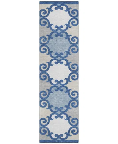 Addison Chantille Acn883 2'3"x7'6" Runner Area Rug In Navy