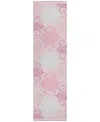 Addison Chantille Machine Washable Acn883 2'3"x7'6" Runner Area Rug In Pink
