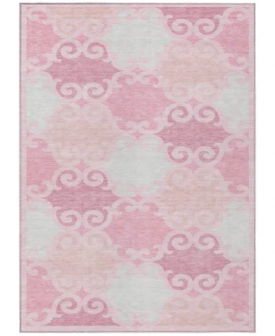 Addison Chantille Machine Washable Acn883 5'x7'6" Area Rug In Pink