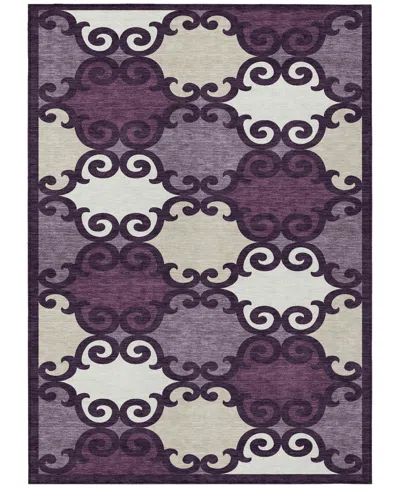 Addison Chantille Machine Washable Acn883 9'x12' Area Rug In Eggplant