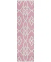 Addison Chantille Machine Washable Acn884 2'3"x7'6" Runner Area Rug In Pink