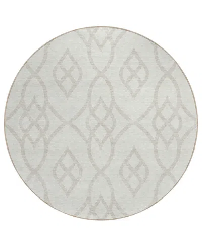 Addison Chantille Acn884 8'x8' Round Area Rug In Ivory
