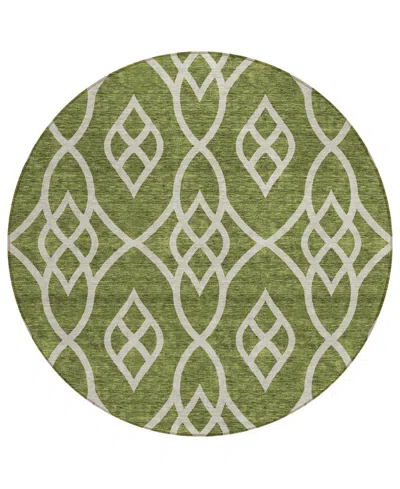 Addison Chantille Acn884 8'x8' Round Area Rug In Olive