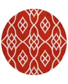 Addison Chantille Acn884 8'x8' Round Area Rug In Red