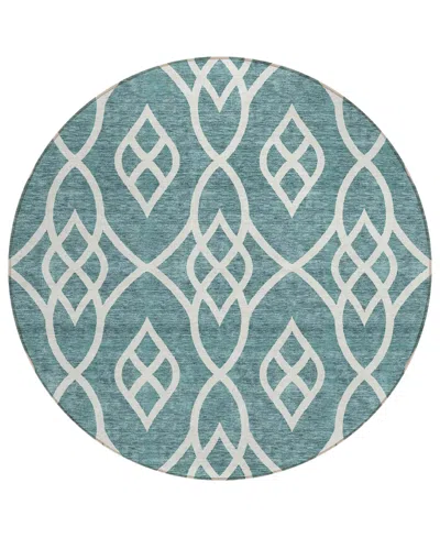 Addison Chantille Acn884 8'x8' Round Area Rug In Teal