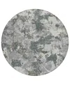Addison Chantille Acn885 8'x8' Round Area Rug In Charcoal