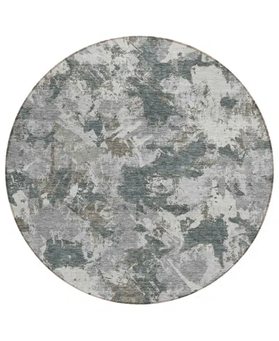 Addison Chantille Acn885 8'x8' Round Area Rug In Charcoal