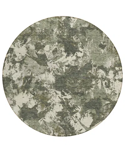 Addison Chantille Acn885 8'x8' Round Area Rug In Olive