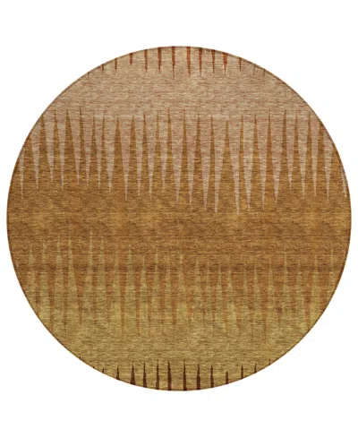 Addison Chantille Acn886 8'x8' Round Area Rug In Paprika