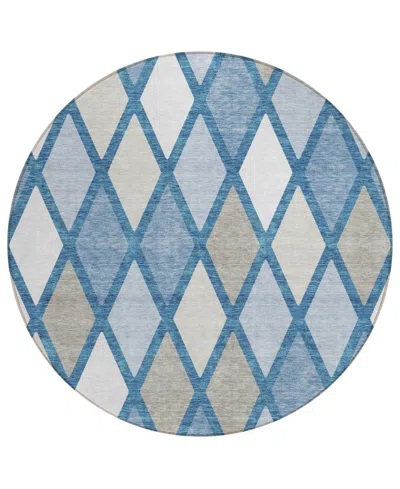 Addison Chantille Acn887 8'x8' Round Area Rug In Denim
