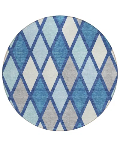 Addison Chantille Acn887 8'x8' Round Area Rug In Navy