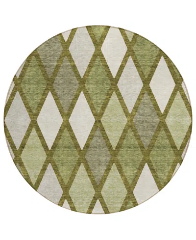 Addison Chantille Acn887 8'x8' Round Area Rug In Olive