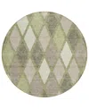 Addison Chantille Acn887 8'x8' Round Area Rug In Sage