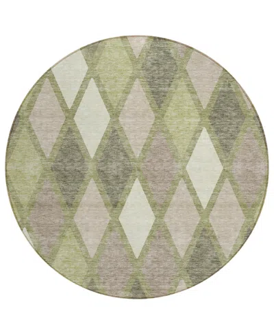Addison Chantille Acn887 8'x8' Round Area Rug In Sage