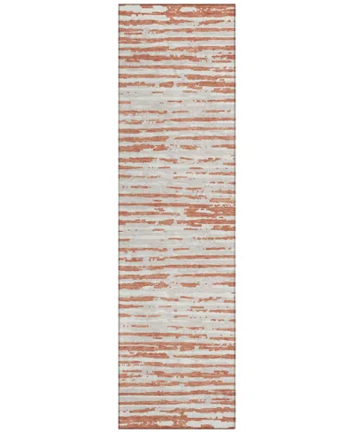 Addison Chantille Acn888 2'3"x7'6" Runner Area Rug In Coral