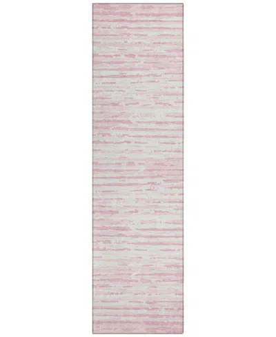 Addison Chantille Machine Washable Acn888 2'3"x7'6" Runner Area Rug In Pink