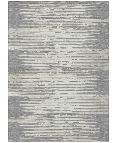 Addison Chantille Machine Washable Acn888 5'x7'6" Area Rug In Gray