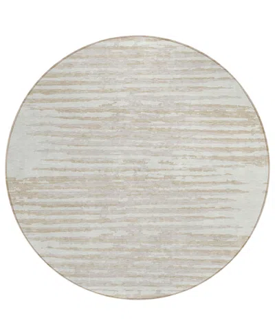 Addison Chantille Acn888 8'x8' Round Area Rug In Ivory