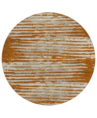 Addison Chantille Acn888 8'x8' Round Area Rug In Paprika