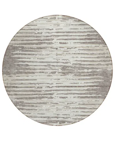 Addison Chantille Acn888 8'x8' Round Area Rug In Taupe