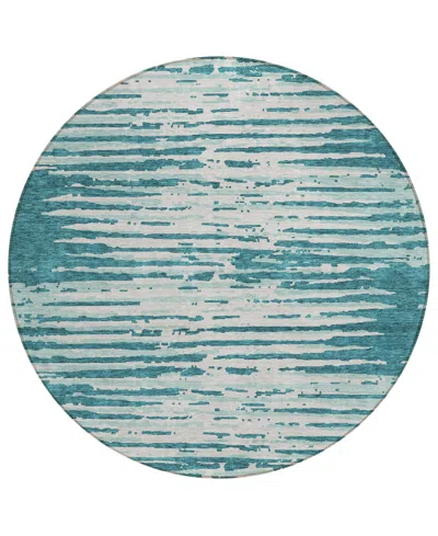 Addison Chantille Acn888 8'x8' Round Area Rug In Teal
