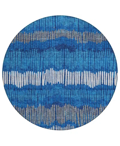 Addison Chantille Acn889 8'x8' Round Area Rug In Navy