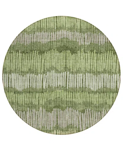 Addison Chantille Acn889 8'x8' Round Area Rug In Olive