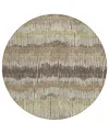Addison Chantille Acn889 8'x8' Round Area Rug In Taupe