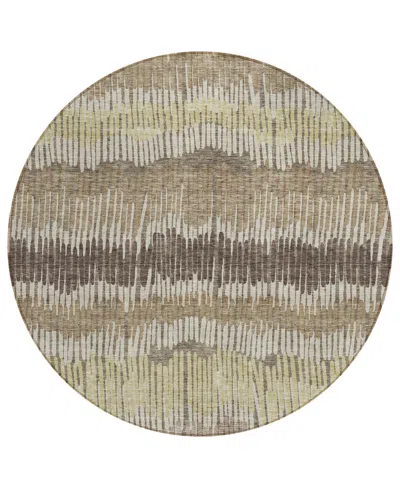Addison Chantille Acn889 8'x8' Round Area Rug In Taupe