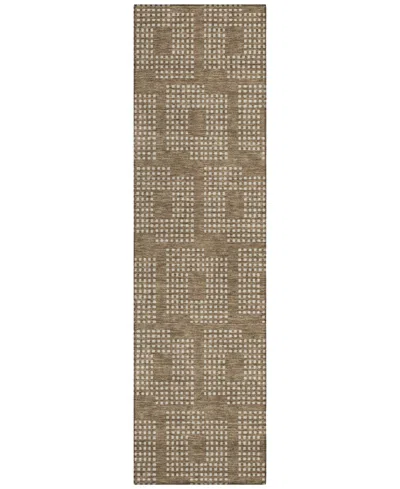 Addison Chantille Acn890 2'3"x7'6" Runner Area Rug In Brown