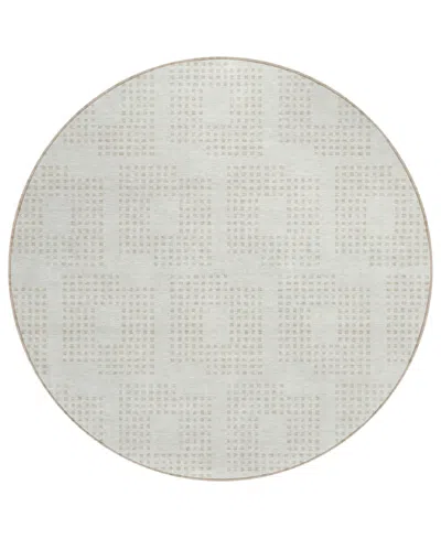 Addison Chantille Acn890 8'x8' Round Area Rug In Ivory
