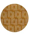 Addison Chantille Acn890 8'x8' Round Area Rug In Terracotta