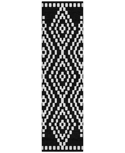 Addison Chantille Acn891 2'3"x7'6" Runner Area Rug In Black
