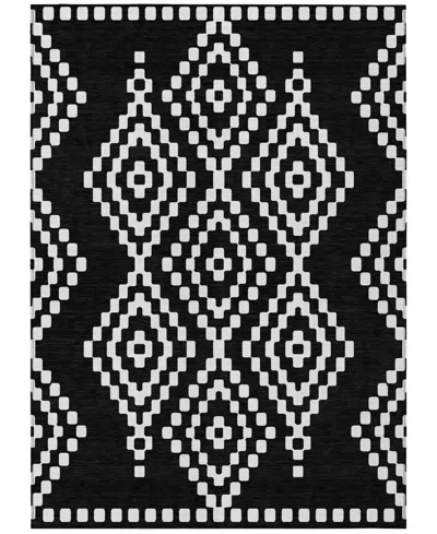 Addison Chantille Machine Washable Acn891 2'6"x3'10" Area Rug In Black