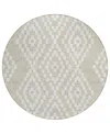Addison Chantille Acn891 8'x8' Round Area Rug In Beige