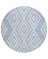 Addison Chantille Acn891 8'x8' Round Area Rug In Denim