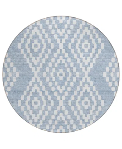 Addison Chantille Acn891 8'x8' Round Area Rug In Denim