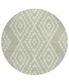 Addison Chantille Acn891 8'x8' Round Area Rug In Sage